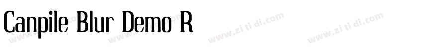 Canpile Blur Demo R字体转换
